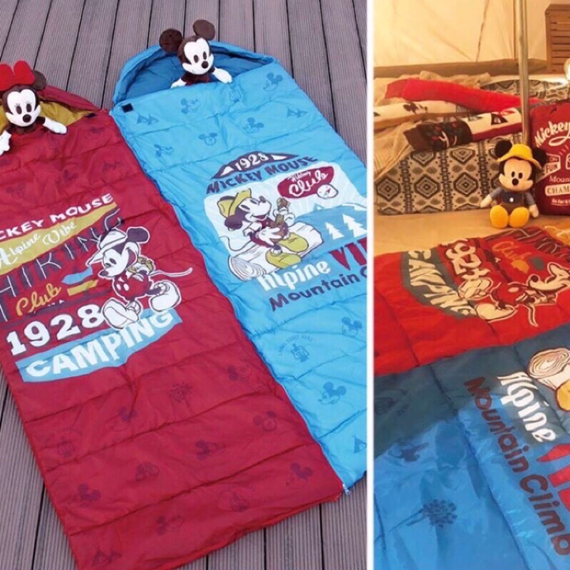 🎈7-11限量🎈Disney迪士尼夢幻露營 米奇、米妮睡袋➖可拼接全開式睡袋🉐紅