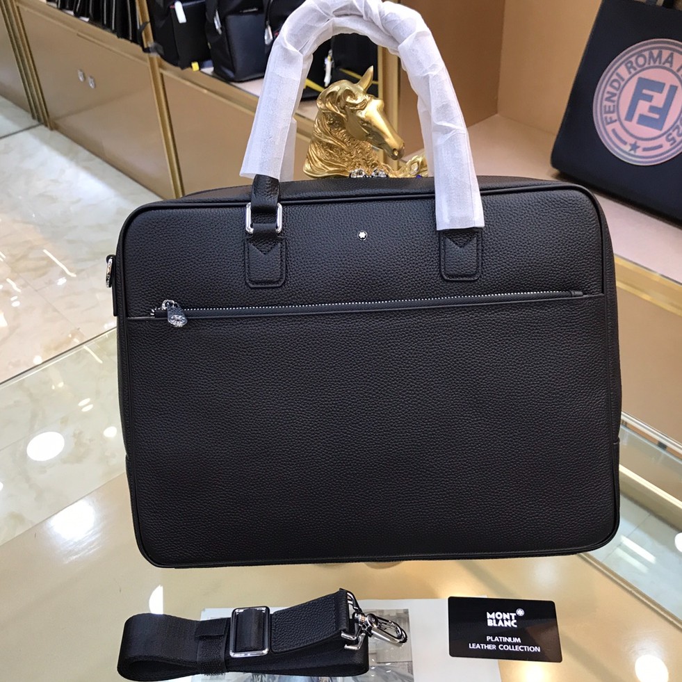 現貨montblanc 萬寶龍手提包男士商務公文包全真皮軟皮質感極好筆電包公事包尺寸39x30x8cm 蝦皮購物