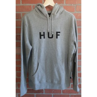 全新 HUF OG LOGO PULLOVER HOODIE 灰色 帽T SIZE M