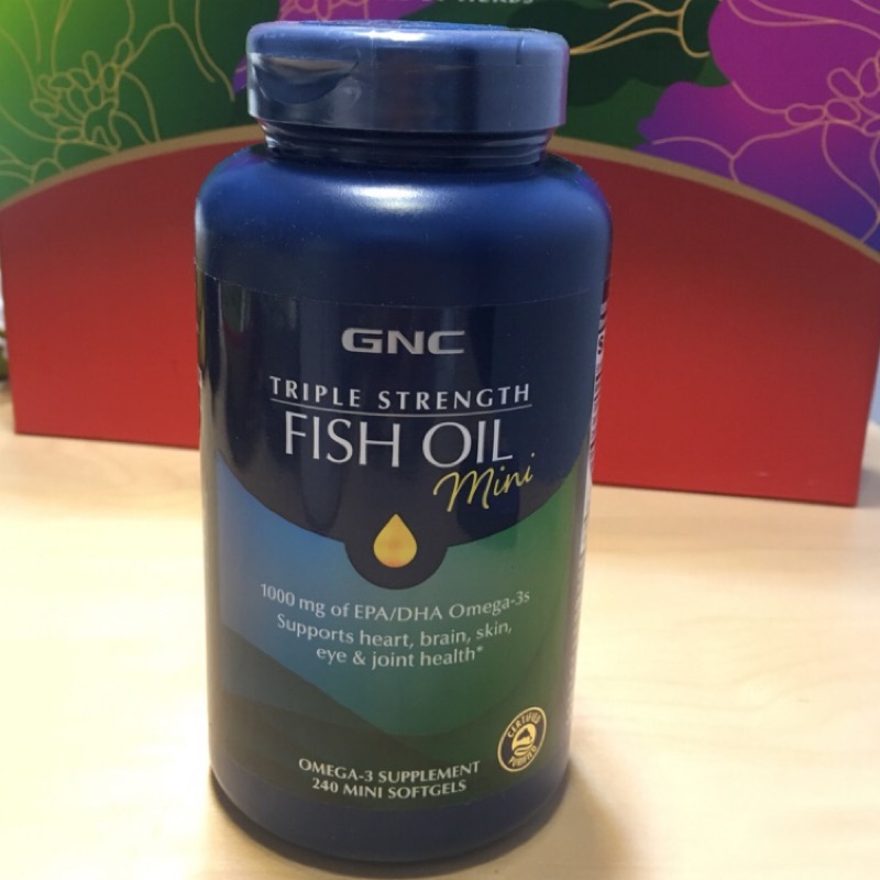 美國帶回GNC 三效魚油 Triple strength fish oil mini （1000mg) 240顆