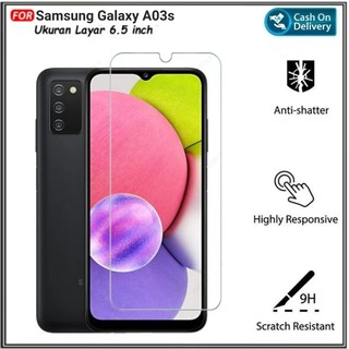 SAMSUNG LAYAR Riyanali_Shop 鋼化玻璃透明三星 A03s 防刮 HP 玻璃螢幕