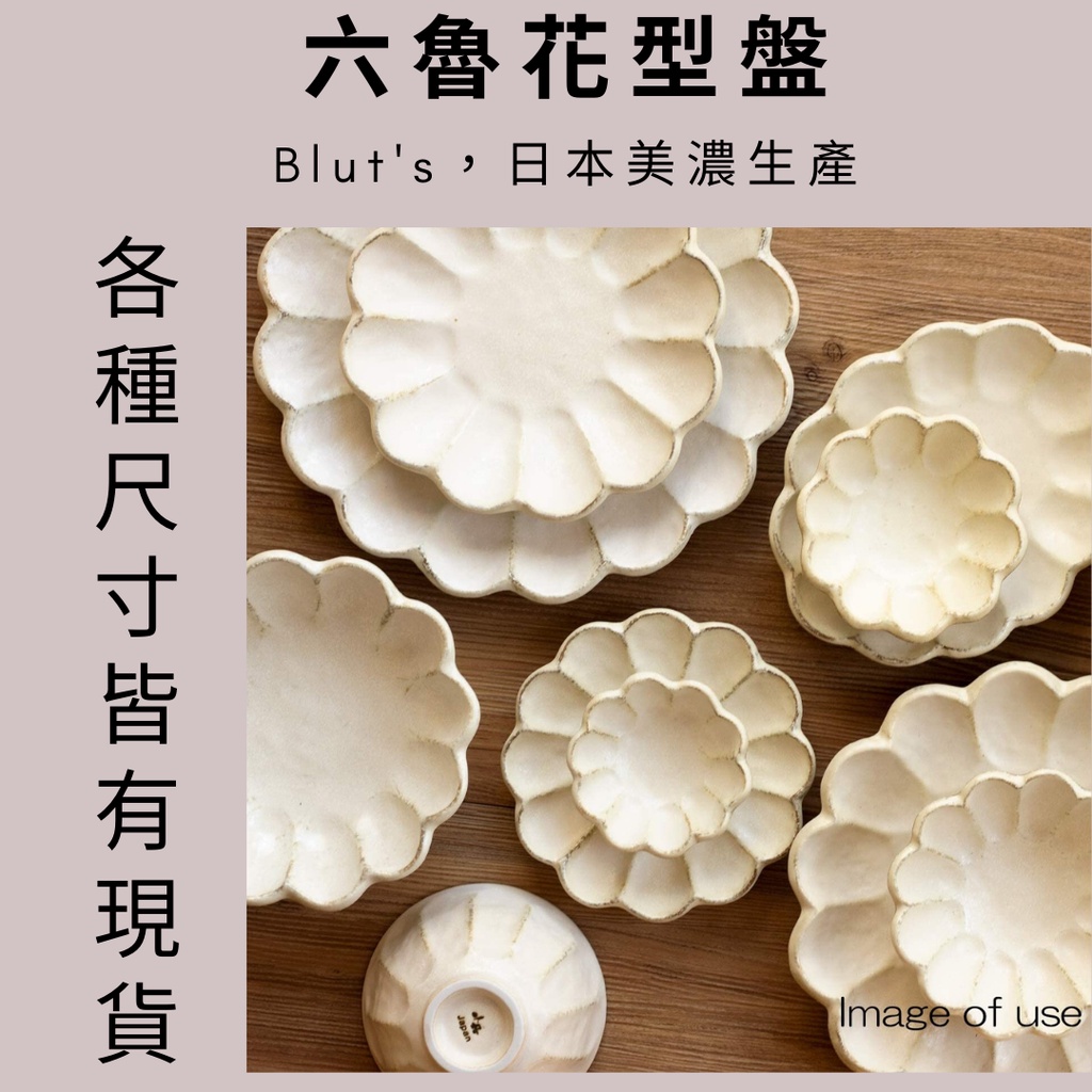 現貨 預購 美濃燒六魯花形盤花盤碗盤日本製 蝦皮購物