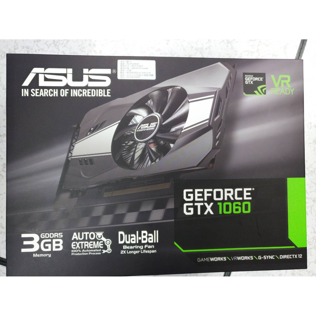 [售] ASUS1060 3G 顯示卡