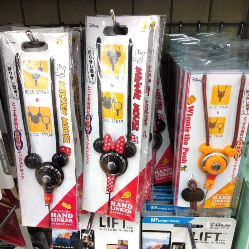 現貨 Disney 日本迪士尼商店米奇米妮維尼掛繩吊繩手機掛繩手機繩指環扣繩相機掛件繩 蝦皮購物