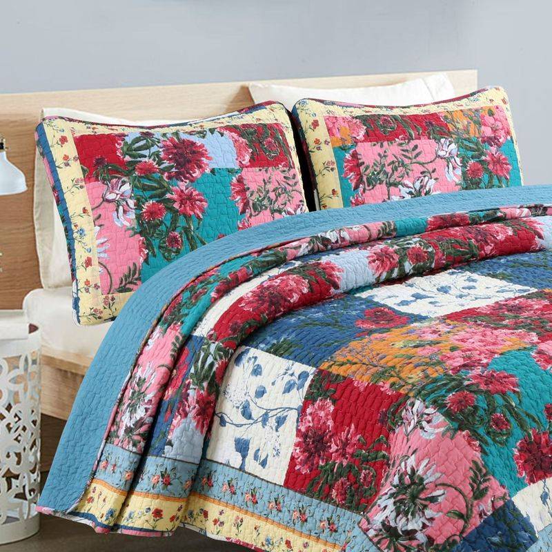 外貿出口美式純棉床蓋三件套韓國絎縫被歐式夾棉加厚冬季床單床罩