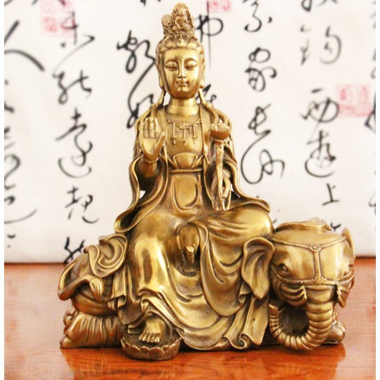 【洛洛精品】純銅文殊普賢菩薩銅佛像本命佛像擺件四大名山佛地藏王觀音像佛堂