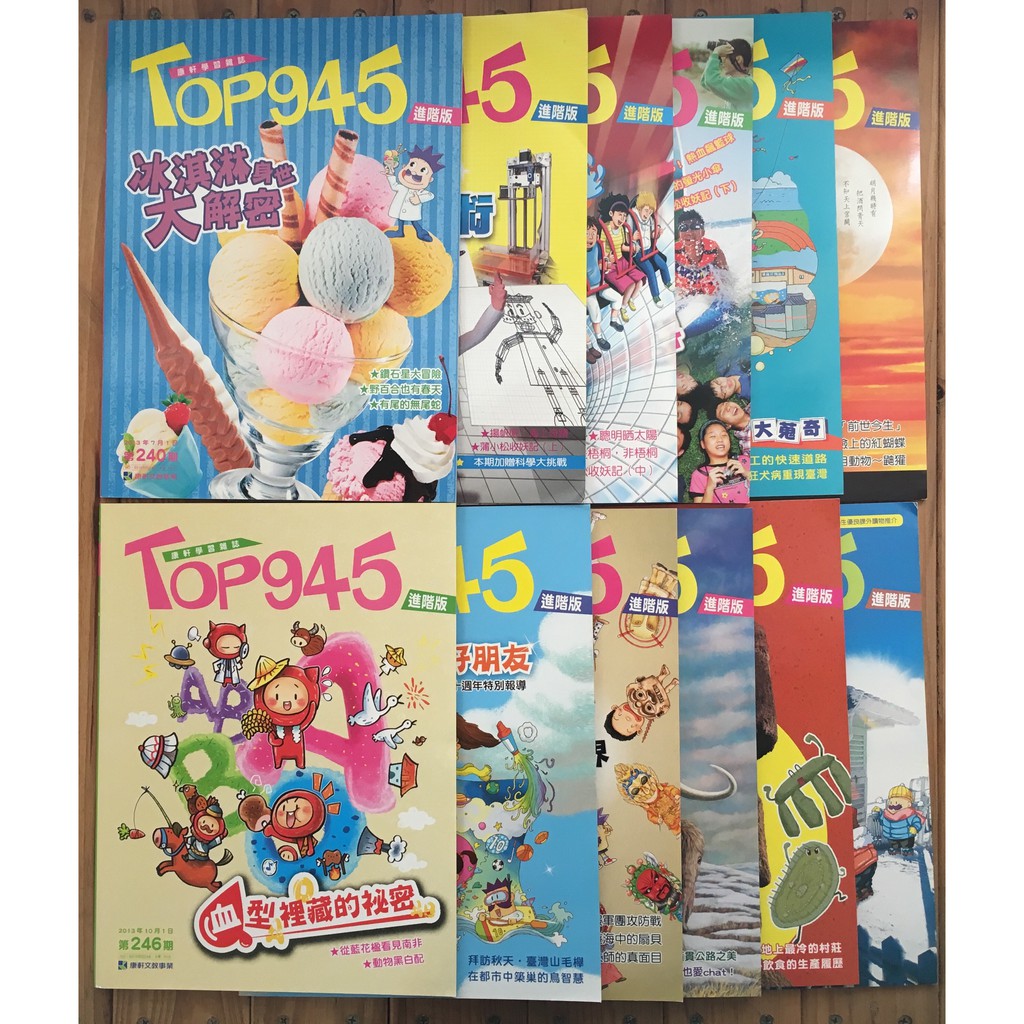 【二手童書】康軒Top945進階版雜誌  2013年度 7-9月(6期) 10-12月(6期) 含CD