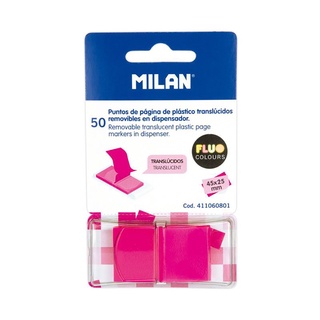 【MILAN】抽取式標籤貼 / 螢光粉 / 45x25mm / 50張 TAAZE讀冊生活網路書店