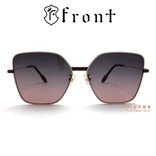 Front 太陽眼鏡 Juice Ivbr (米白/棕) 灰/粉雙色鏡片 韓系潮流 墨鏡【原作眼鏡】