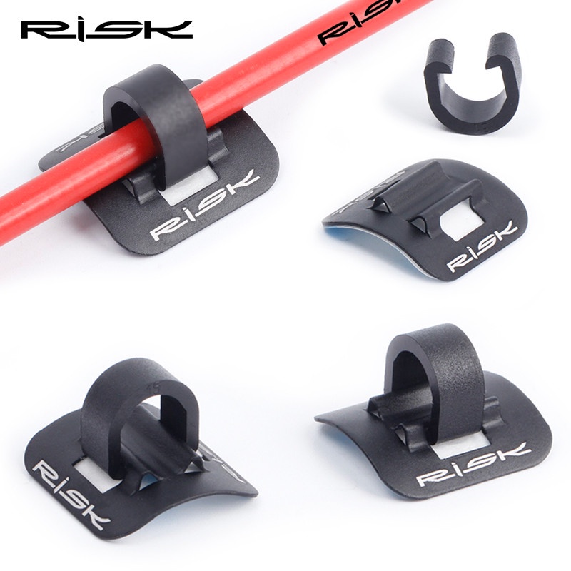 Risk 自行車電纜外殼自行車油管固定夾 C 形換檔制動導向電纜管固定夾框架扣