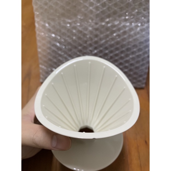 (二手.有小破損不影響使用)日本kinto OCT 白陶瓷濾杯 八角濾杯