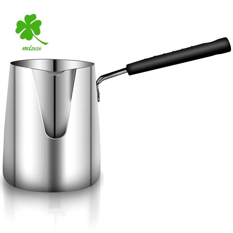 不銹鋼黃油和咖啡保溫器，土耳其咖啡壺，迷你黃油融化壺和奶嘴壺-（350ML）