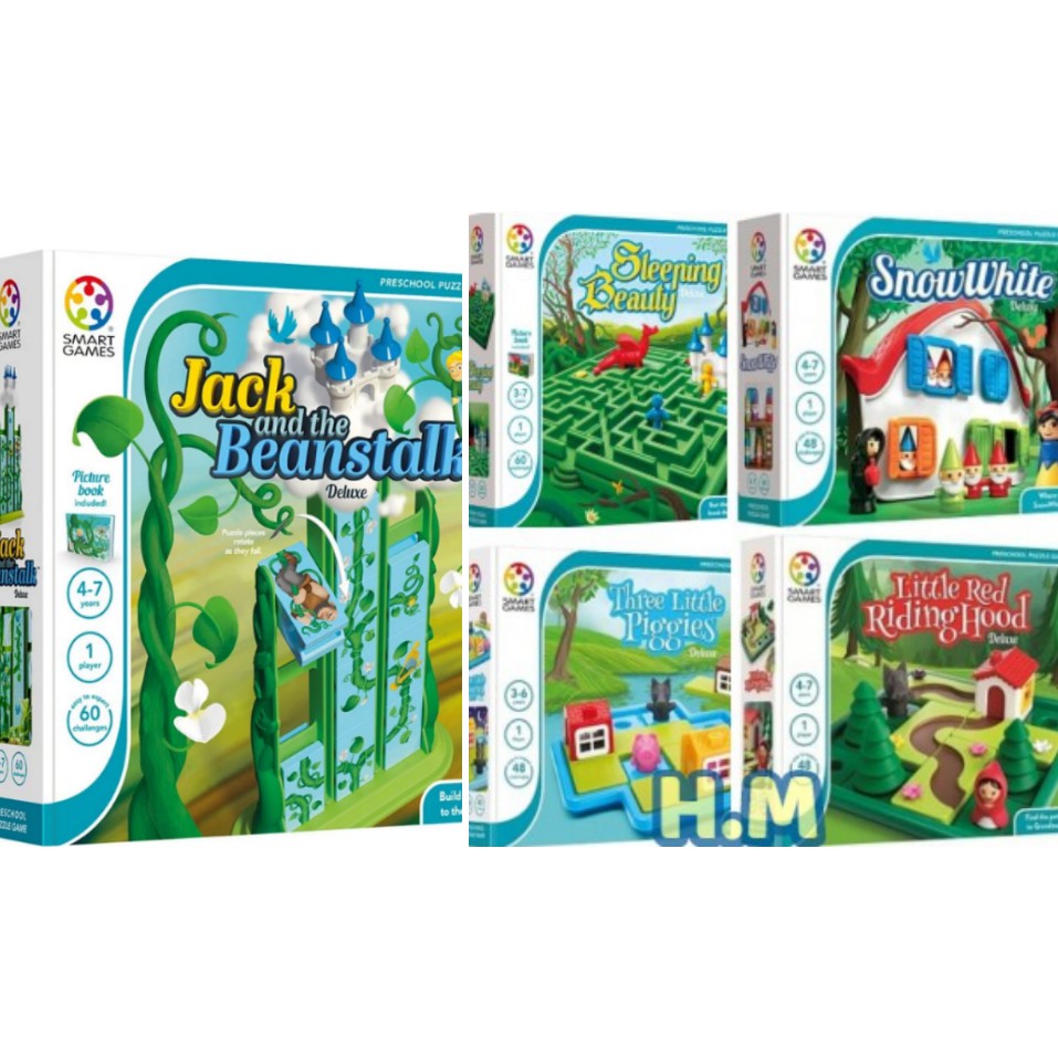 【H.M】親子童話桌遊 - SMART GAMES： 三隻小豬 / 小紅帽 / 白雪公主 / 睡美人 / 傑克與魔豆