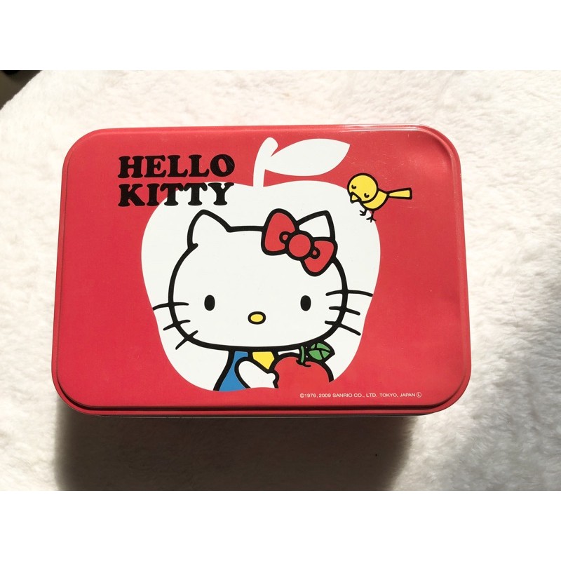 全新品*日本hello kitty鐵盒（正面右上有小凹痕）sanrio三麗鷗