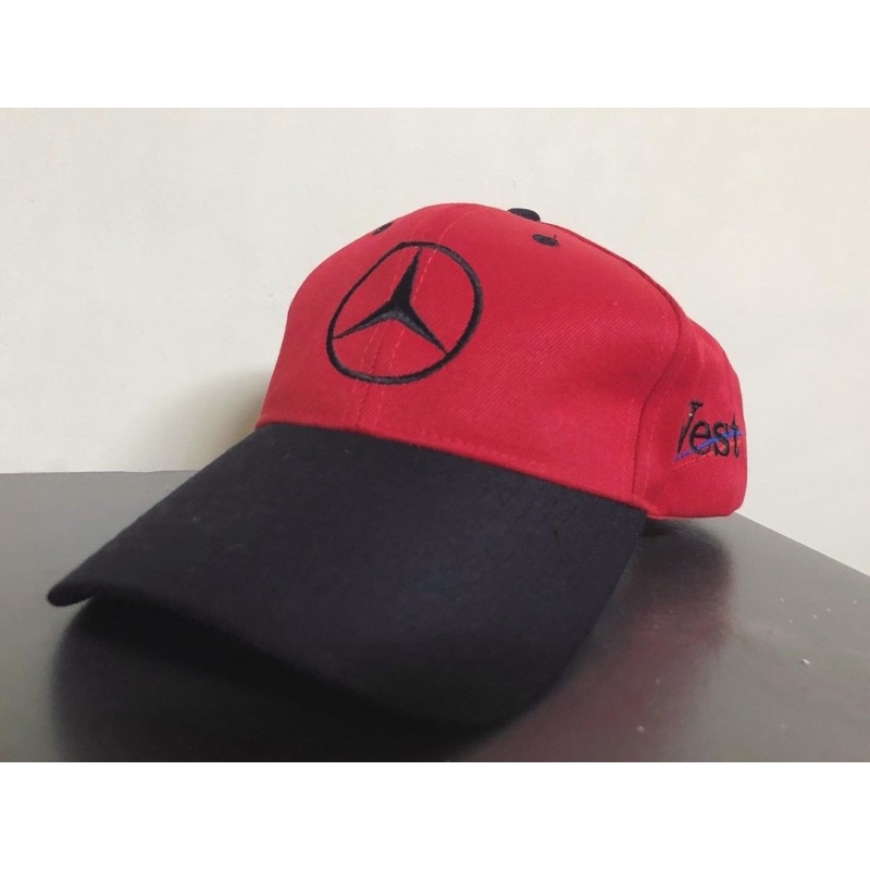 早期 復古 Mercedes Benz賓士 紅黑色 鴨舌帽 老帽