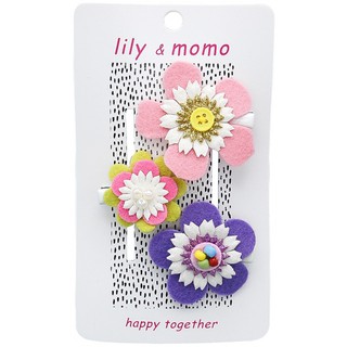 【美國 Lily & Momo】手工童趣髮飾- 花卉3入組 #HCA288