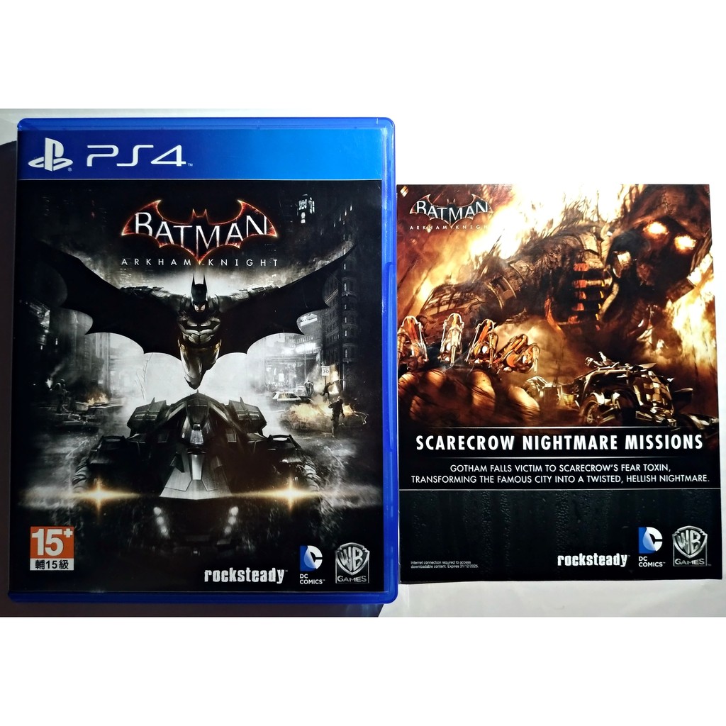 Ps4 附初回特典 蝙蝠俠阿卡漢騎士無刮良品 Batman Arkham Knight 阿卡漢騎士 蝦皮購物