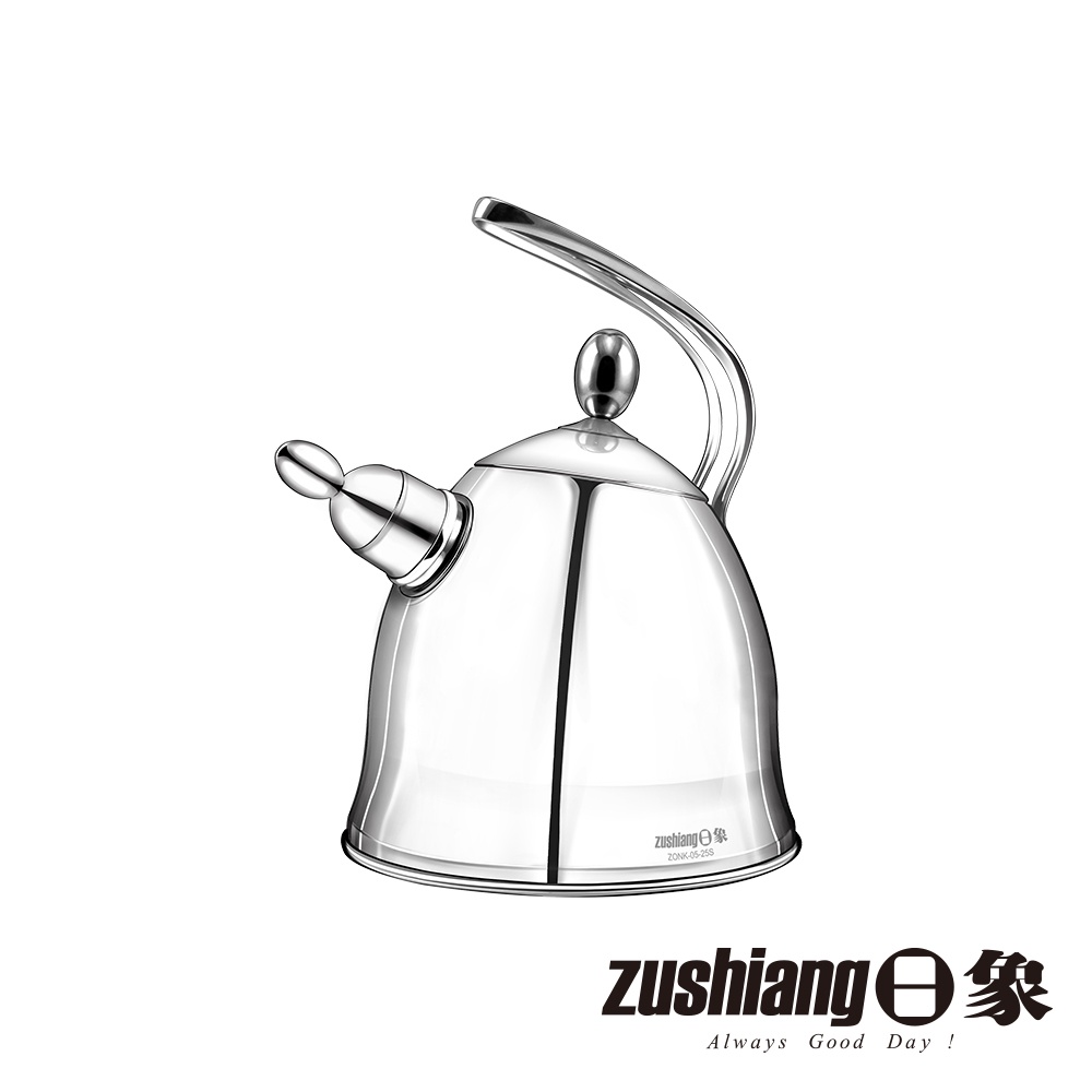 【日象】經典不鏽鋼鳴笛壺(2.5L) ZONK-05-25S 沖泡壺 泡茶壺