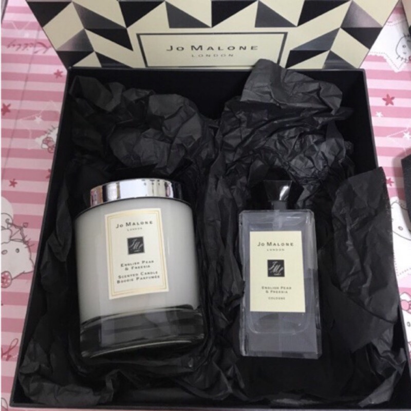 Jo Malone 英國梨與小蒼蘭香氛工藝蠟燭200g(有蠟燭+香水禮盒包裝版）