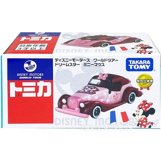 【HAHA小站】DS17906 正版 迪士尼 DM 環遊世界系列 米妮老爺車 多美小汽車 老爺車 生日 禮物 模型車