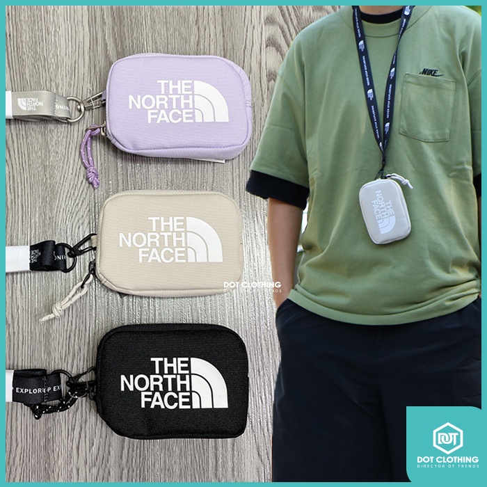 DOT 小物 TNF韓國 The North Face WL Wallet 掛繩零錢包 鑰匙包 吊繩可拆 黑 粉紫 米白