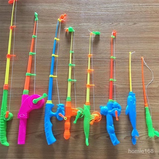 熱賣爆款 2018新款河豚魚竿小魚竿磁性釣魚玩具魚竿散裝兒童玩具釣魚竿☺ WSQi