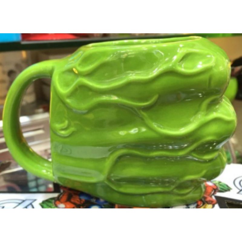 (非7-11馬克杯) 全新未用 Marvel 漫威 浩克 綠巨人馬克杯 爆筋馬克杯 拳頭馬克杯 創意拳頭 陶瓷 紋路