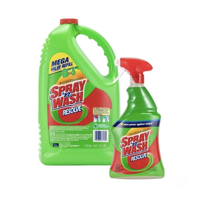 Spray'n Wash 衣物污垢清除劑 噴槍瓶 650毫升 + 補充瓶 4.26公升 美國製 COSTCO