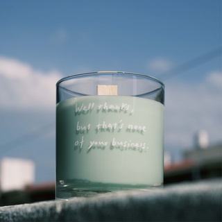 Jeidi接地 GIN DU LAN系列-不想被管 洋甘菊&檸檬薄荷 250ml香氛木片蠟燭 臺灣製造 大豆蠟手工蠟燭
