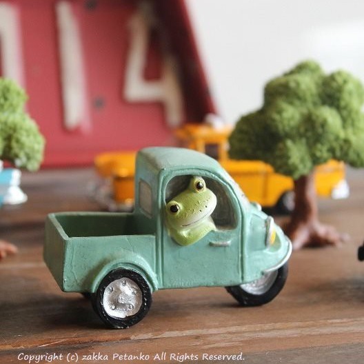 【日本空運🦅】 copeau青蛙 復古 三輪車 汽車 擺飾 擺件 日本進口 鄉村風 雜貨 吉祥物 交換禮物