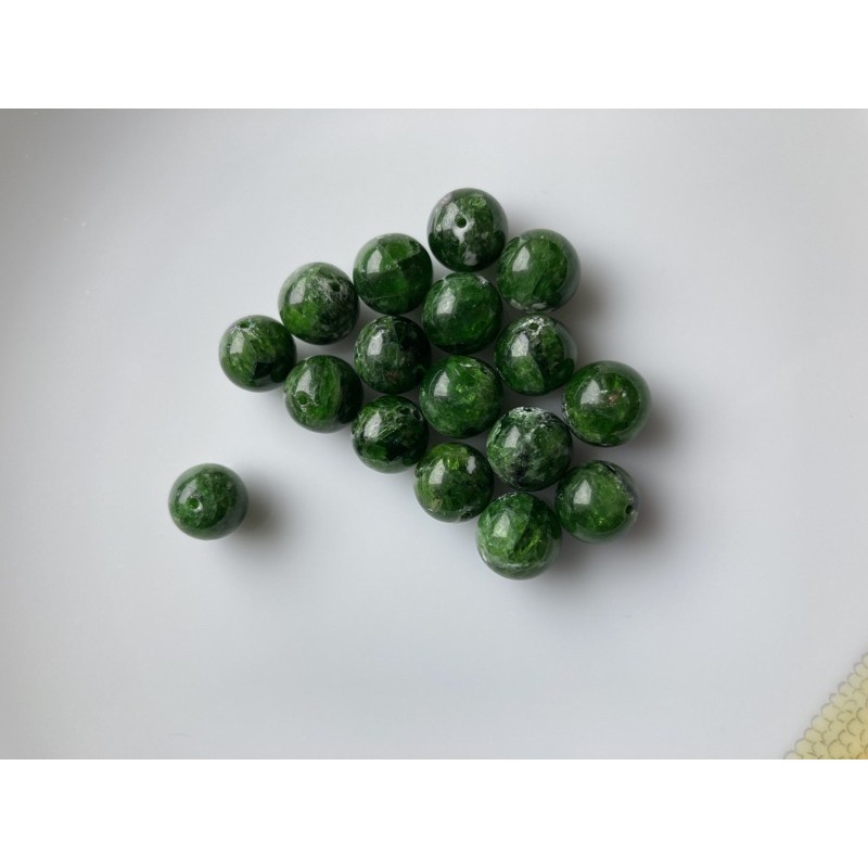 透輝石 8.5mm 圓珠 散珠 稀有 西伯利亞祖母綠