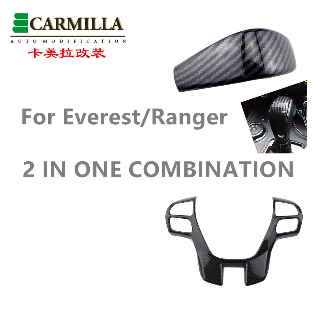 福特 Everest Ranger 2016-2020 Acc 出售的汽車方向盤罩和換檔旋鈕罩組合。