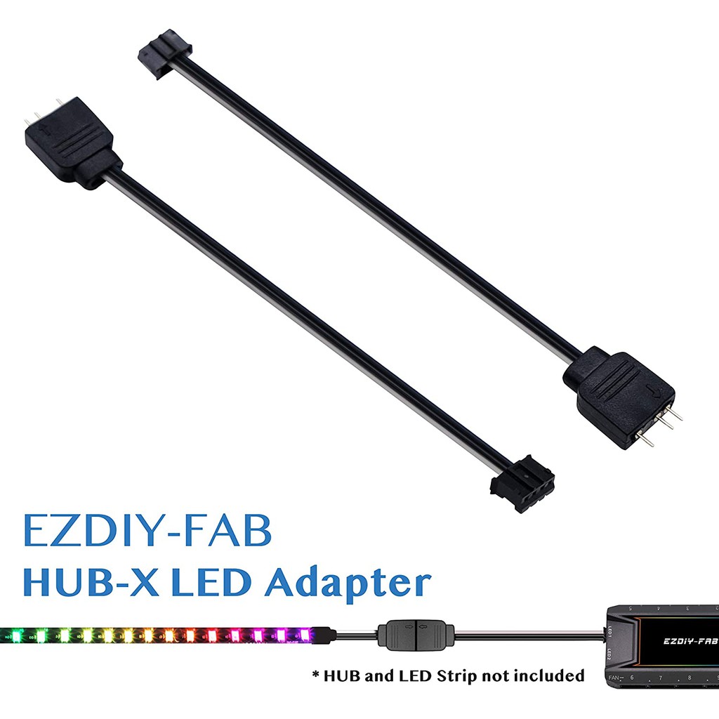 EZDIY-FAB LED風扇集線器端口燈條轉接線(兼容3pin ARGB產品)
