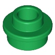 LEGO 樂高 綠色 1x1 圓點中空 Green plate round 1x1 open stud 85861