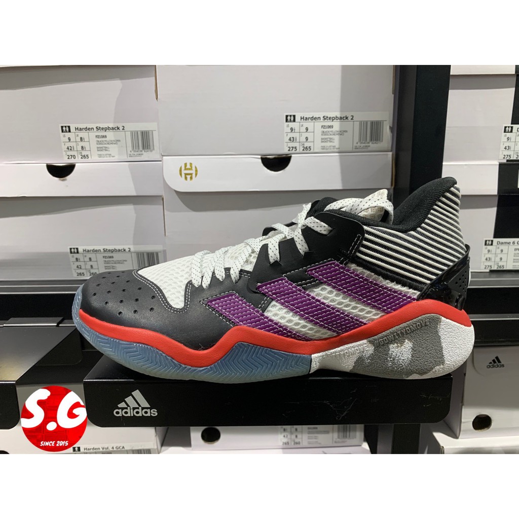 S.G ADIDAS HARDEN STEPBACK EH1995 哈登 大鬍子 籃球鞋 運動鞋 黑紫橘 冰底 男鞋