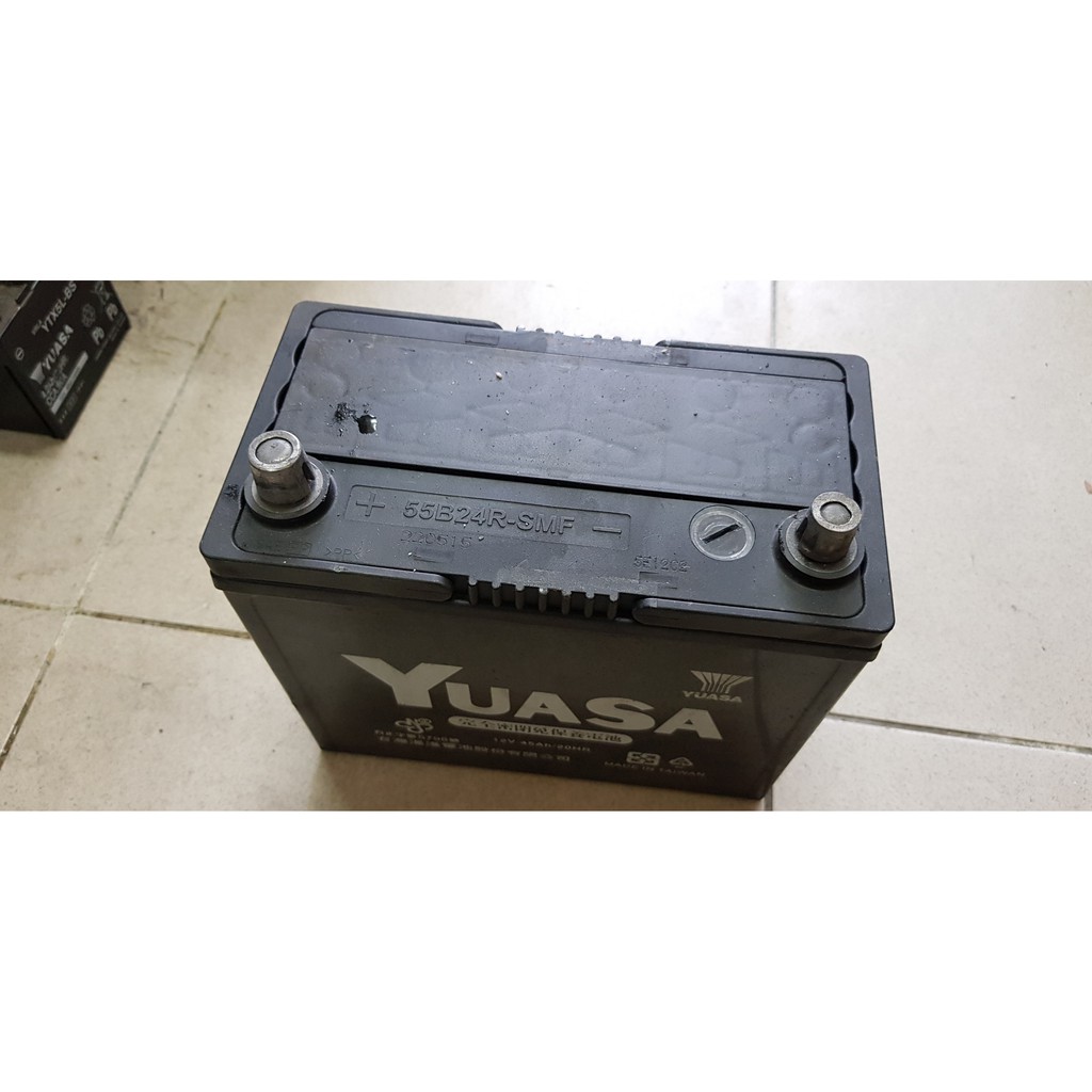 (二手中古電池) YUASA 55B24R-SMF免保養汽車電池 數值漂亮，品項優