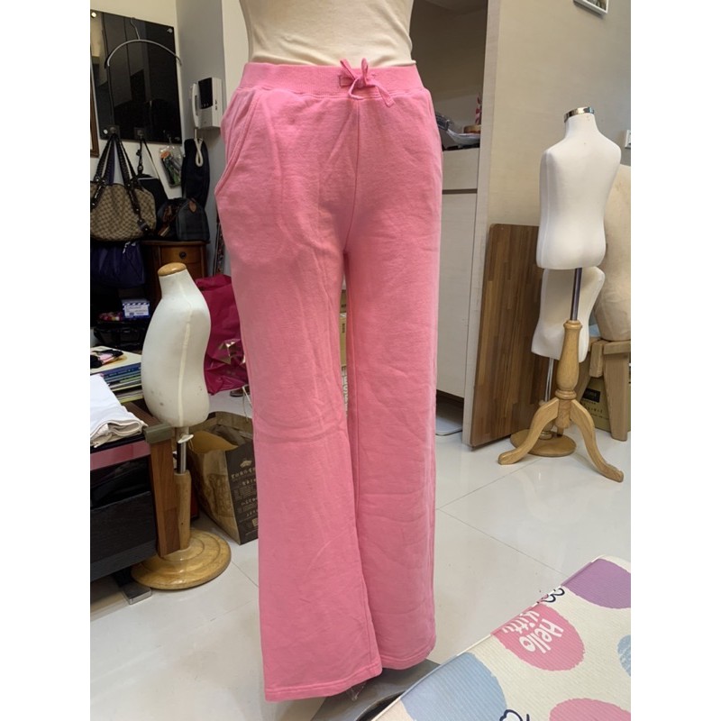 香港品牌bossini～粉紅色棉質休閒長褲