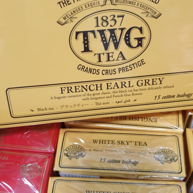 現貨~💝新加坡TWG 法式伯爵茶 French Earl Grey tea茶包15小包棉布包盒(聖誕節.過年.生日)