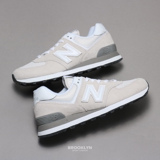 new balance 休閒鞋 574 nb 白灰 男女 麂皮 網布 復古 慢跑 男女 ml574evw