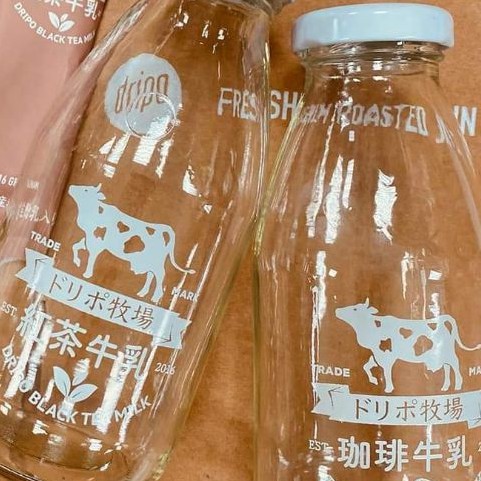 Dripo 紅茶牛乳珈琲牛乳玻璃牛奶瓶 蝦皮購物