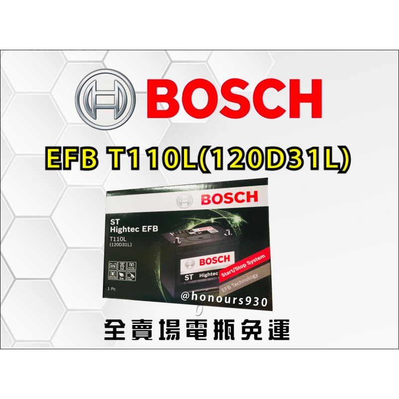 Bosch全新汽車電瓶 EFB T110L(120D31L)