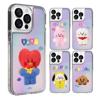 銀河 S23◀Bts BT21 官方蓬鬆機身全息手機殼保護套適用於三星 GALAXY S22 S21 S20 S10 N