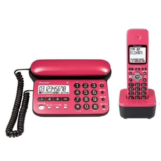 Pioneer[1台子機]數碼的無線電話答錄機TF-SD15S-CP(櫻桃粉紅)