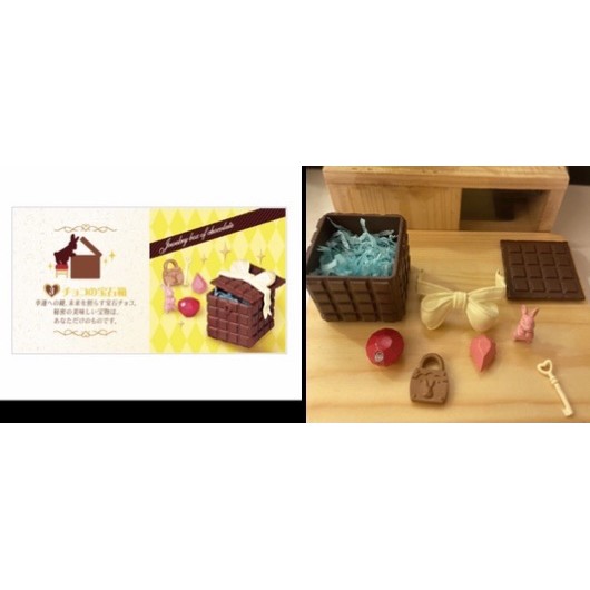 （已售待下單）（免運）出清re-ment 巧克力商店 專賣店 單售3號巧克力寶石箱食玩 盒玩rement  免子 巧克力