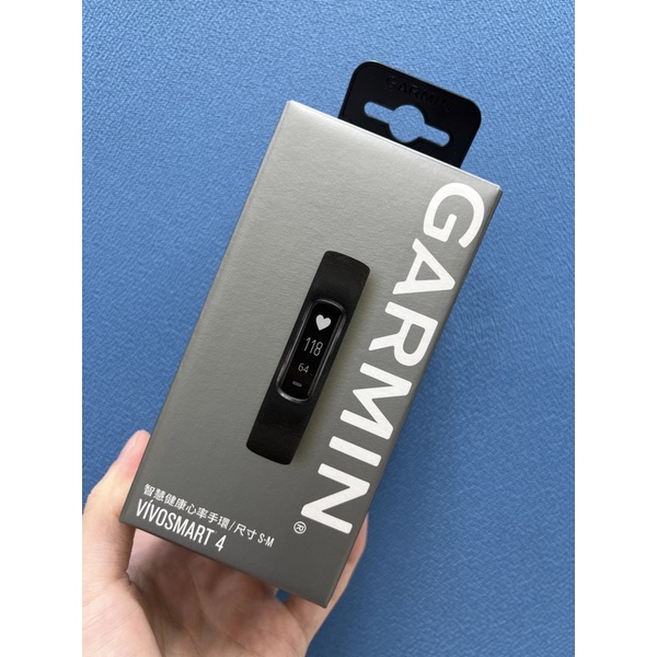 GARMIN vivosmart 4 運動手環 智慧健康心律手環 尺寸 S-M 曜岩黑 迷霧黑錶圈