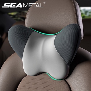 SEAMETAL汽車記憶棉頭枕腰靠 通用汽車枕頭保護器頭頸腰墊記憶泡沫舒適