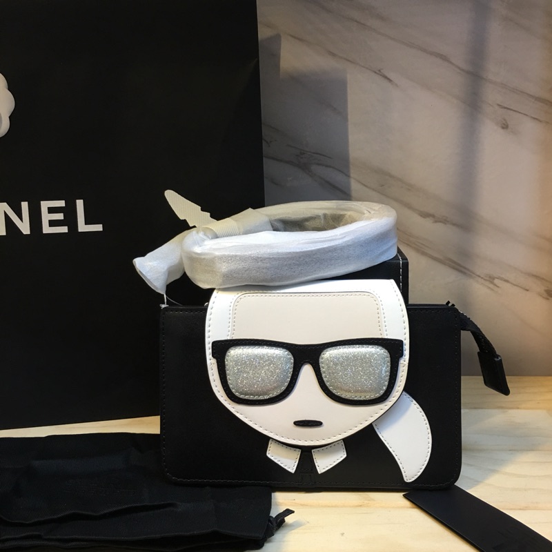 現貨 Handbag KARL LAGERFELD 卡爾多功能包 3層手拿包兼側包