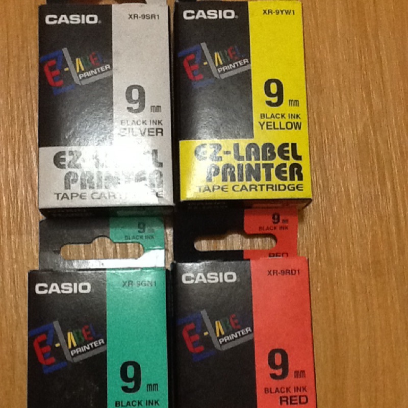 Casio Label Printer 標籤機 色帶 XR-9SR1/XR-9GN1/XR-9YW1/XR-9RD1