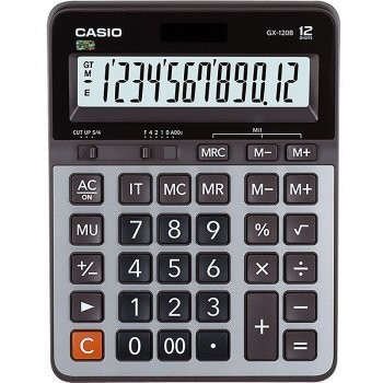CASIO GX-120B 計算機 商務用12位數桌上大型 稅/利率計算 台灣CASIO公司貨