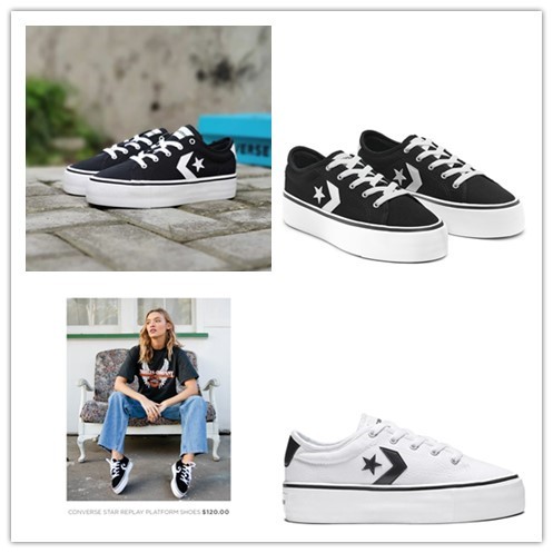 converse star replay platform low top